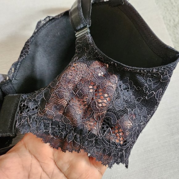 New Victoria's Secret Dream Angels Lined Demi Bra Floral Lace Size 32DDD (32F) - Picture 7 of 11